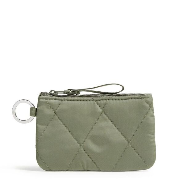 New! Vera Bradley Deep Lichen Green Ultralight Zipper ID Case - Picture 1 of 2